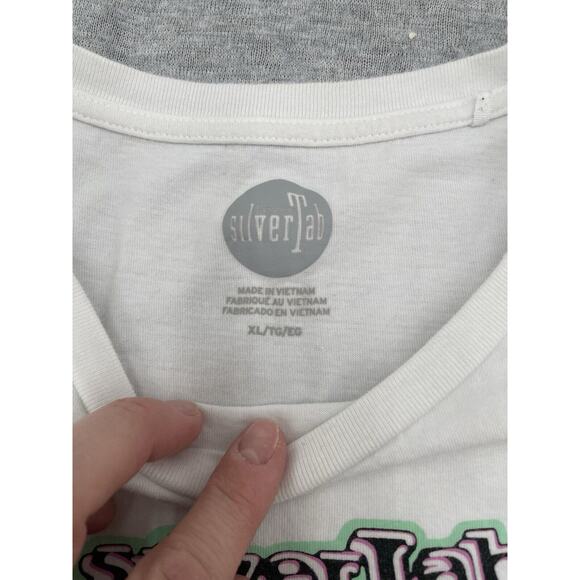 Vintage Y2K Levi’s Silvertab Graphic Tee Shirt Women XL Made In USA White - Picture 3 of 8